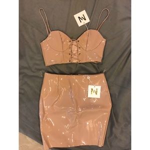 Meshki nude latex 2 piece